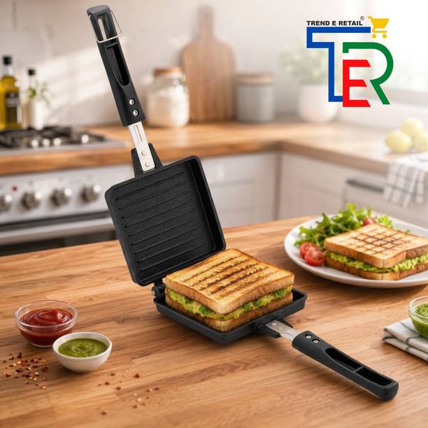 TREND E RETAIL Jumbo Grill Sandwich Toaster Non Stick Pan Double Sided Maker Sandwich Breads Grill, Toast