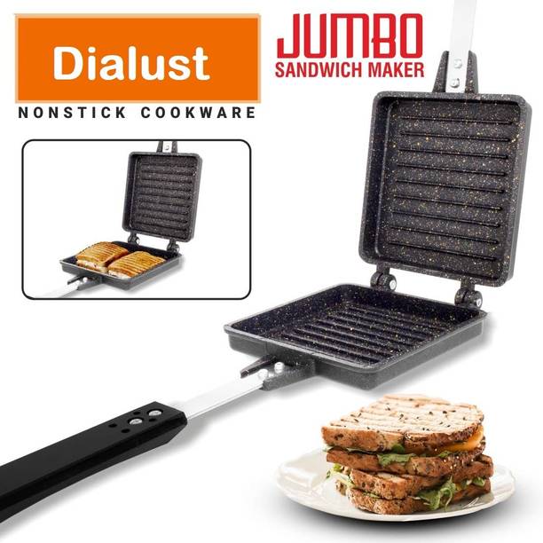 Dialust Non Stick Coated Sandwich Toaster for Big Size Jumbo Bread for Kitchen Grill Sandwich Maker