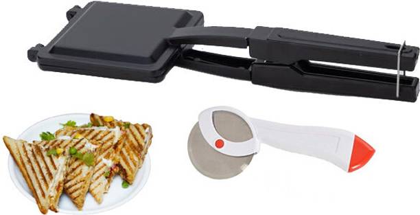 BLLUEX Hand Toaster, Gas Toaster, Grill with Pizza Cutter Toast, Grill, Open Grill