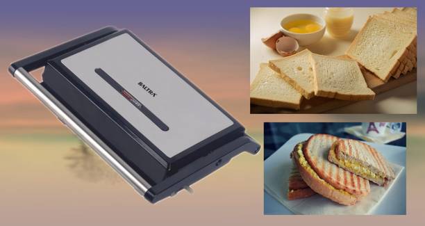Baltra by BALTRA Sandwich Maker Appetizer (BTG-106) Grill (Silver, Black) Open Grill Sandwich Maker