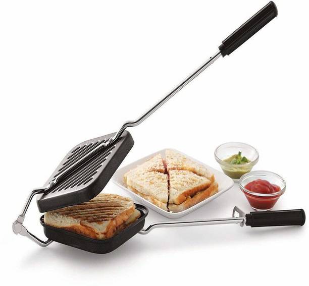DWARKESH PLASTIC Non-Stick Grill Sandwich Toaster Ideal for Grilled Sandwiches, Paninis & Tikkas Grill Sandwich Maker