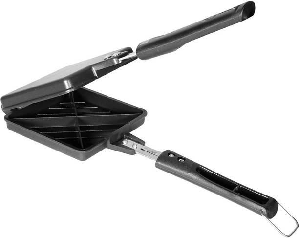 RECTITUDE Big Grill Sandwich Maker Compatible with Jumbo Grill Gas Long Cool Touch Handles 2 W Pop Up Toaster