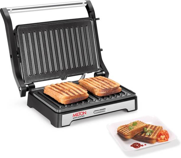 MILTON Insta Grill Sandwich Maker, 180° Open Electric Griller and Toaster, 1000 Watt Open Grill