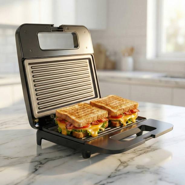 iBELL SM410N Electric Sandwich Maker, 800W, Handle Lock function, Non-Stick Plates to Grill Sandwich Maker