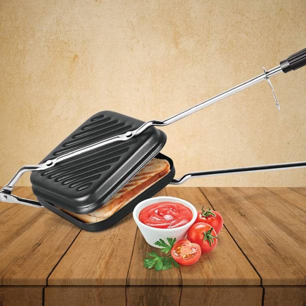 NARV Grilled Sandwich Maker for Gas Stove Non Stick Toaster for Home Kitchen Use Grill Sandwich Maker