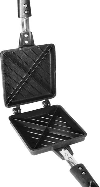 RECTITUDE Toaster with Heat Resistant Handle Sandwich Maker Compatible with Gas Stove 2 W Pop Up Toaster