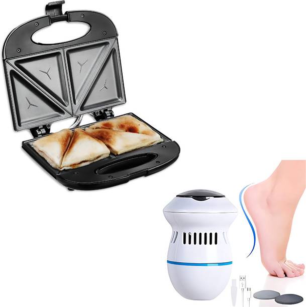 Elevea Combo C337 Electric Sandwich Maker & Callus Dead Skin Remover 15 Years Warranty Toast Sandwich Maker