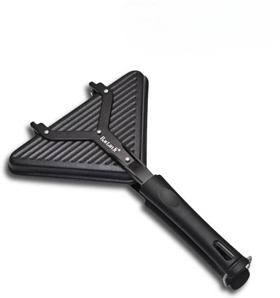 BartanJi Nonstick Triangle Sandwich Toaster for Gas Stove Aluminium Grill Sandwich Maker Grill Sandwich Maker