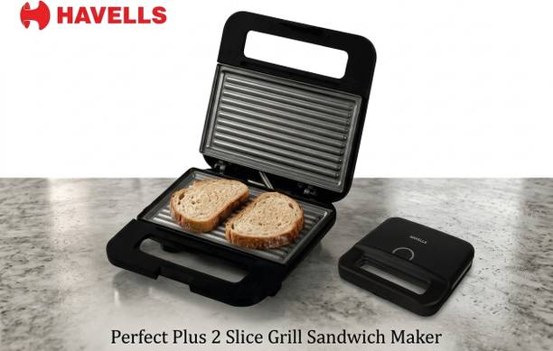 HAVELLS by HAVELLS Perfect Fill Plus 2 Slice Grill Sandwich Maker Food Grade Non-Stick Grill Plates Grill Sandwich Maker