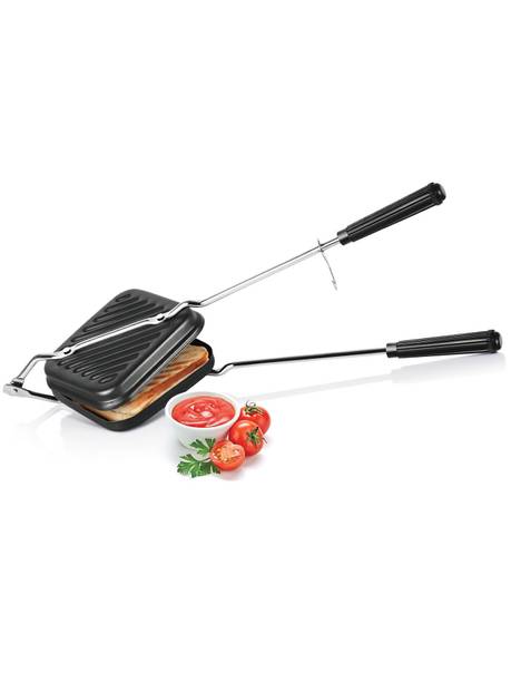 MILTON Pro Cook Aluminium Sandwich Griller, 14 cm, Grill Sandwich Maker