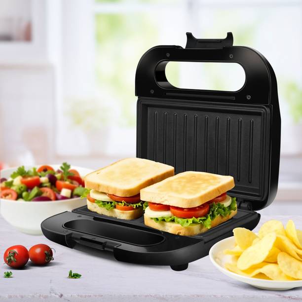 AGARO Primo Sandwich Maker, Non Stick Coated Grill Plates, 750W, 90 Degrees Plate Open Grill Sandwich Maker