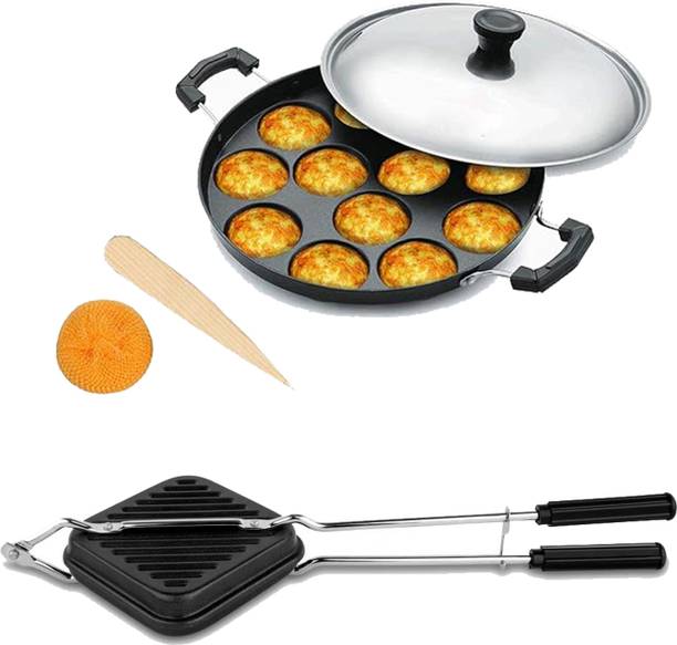 RBGIIT Aluminium Grill Non Stick Toast Sandwich Maker, Litti Maker | Appam Stand K2 Toast Sandwich Maker
