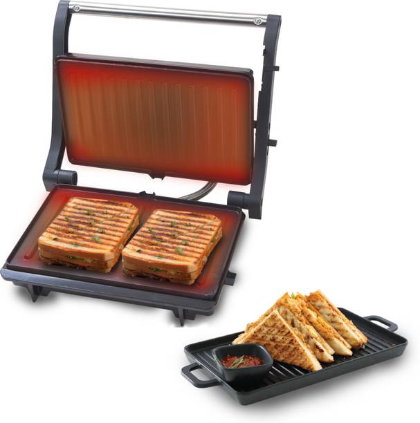 LIBRA by Libra Sandwich Maker grill toast with Floating Hinges, 1000 Watts Panini Open Grill