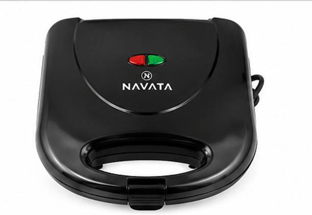 NAVATA Premium Black Electric Toast Sandwich Maker with Non Stick Plates for Kitchen Grill Sandwich Maker