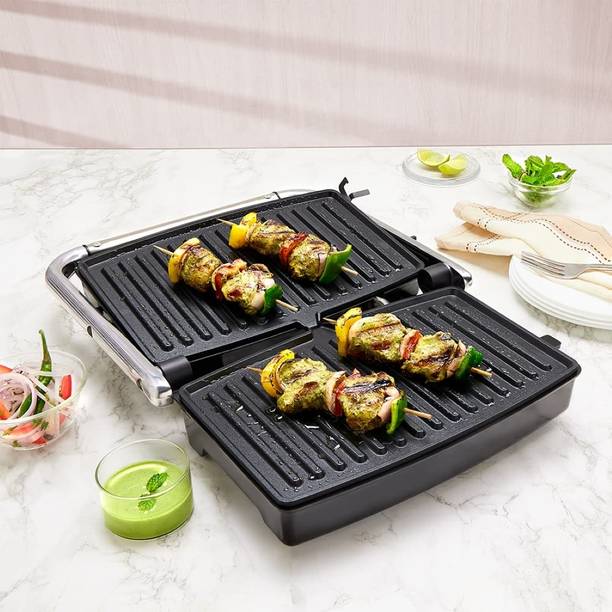 BOROSIL Jumbo Grill 180 Sandwich Maker Grill  (Black, Silver)