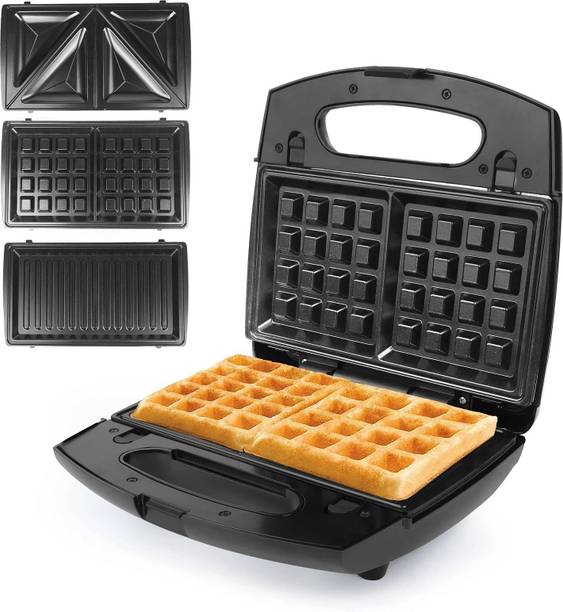 MILTON by Milton Royal X 3 in 1 Electric Sandwich Maker 850W Bread Toaster Detachable Plate Toast Sandwich Maker