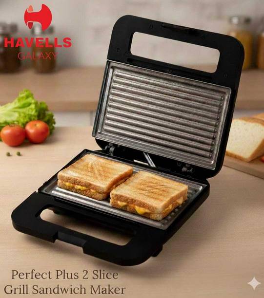 HAVELLS by HAVELLS Perfect Fill Plus 2 Slice Grill Sandwich Maker NON-STICK COATING GHCSTDSK075 Grill Sandwich Maker