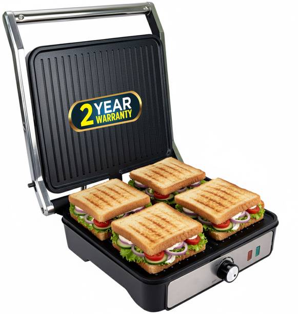 iBELL SM1320G 2000W Grill Sandwich Maker 180° Open Non-Stick 2 Year Warranty Grill, Toast, Open Grill