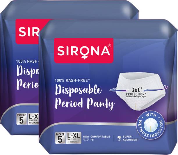 SIRONA Period Panties for Women (L-XL) Sanitary Pad