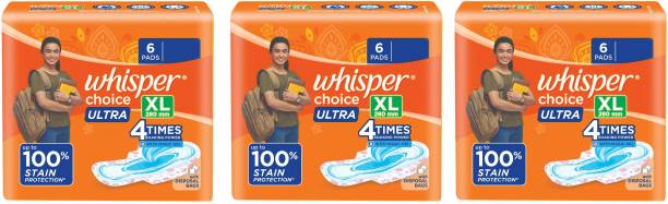 Whisper CHOICE ULTRA XL 280 mm - 6+6+6 Sanitary Pad