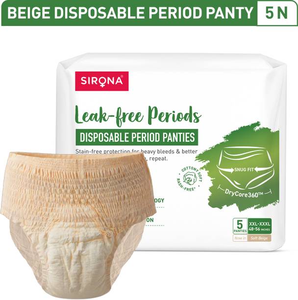SIRONA Disposable Period Panties - XXL-XXXL (48"-56") | Super Soft & 5X More Absorbent Sanitary Pad