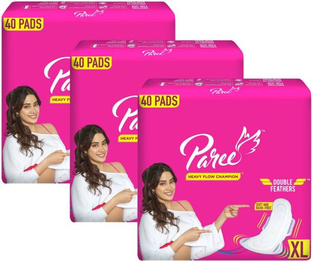 Paree Soft & Rash Free XL Sanitary Pad, With 3 Seconds Absorption for Heavy Flow Sanitary Pad