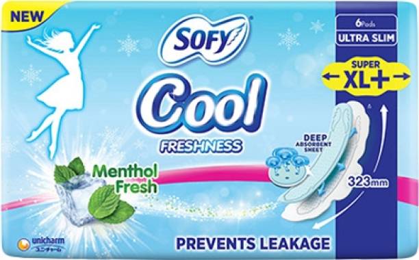 SOFY Cool Super XL+ – 323 mm Ultra Slim-6 Sanitary Pad