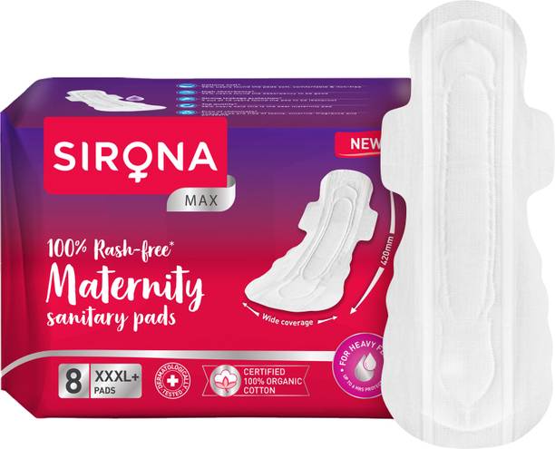SIRONA Organic Cotton Ultra Soft Maternity Pads (XXXL) Sanitary Pad