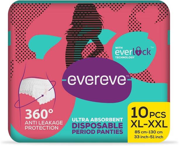EverEve Disposible Period Panties XL-XXL 10 Count Leaks, protection for women & Girls Pantyliner
