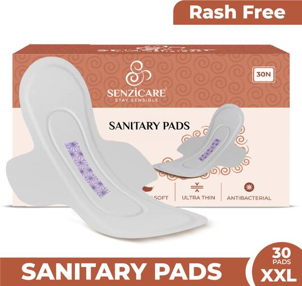 Senzicare Ultra Thin Breathable Sanitary Napkins XXL ( Pack Of 30 ) Sanitary Pad