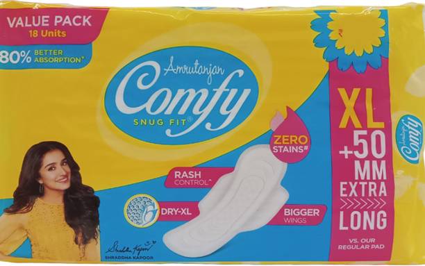 Comfy Snug Fit Dry XL - Value pack 18's pads Sanitary Pad