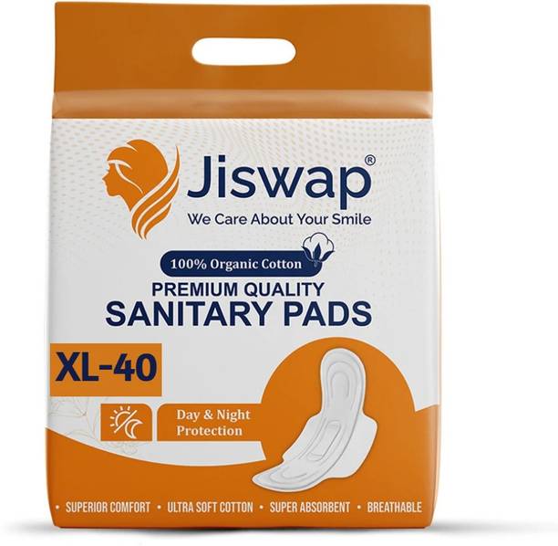 Jiswap Soft & Rash Free XL Sanitary Pads, Absorption For Heavy Flow - 40 Pads Sanitary Pad