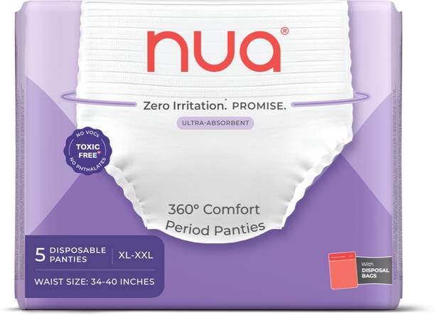 Nua Comfort Disposable Period Panties XL-XXL | Zero Irritation | 4x Comfort Sanitary Pad