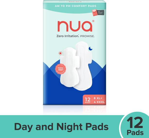 Nua Comfort Sanitary Pads 8XL+ Day pads + 4XXXL Night Pads Sanitary Pad
