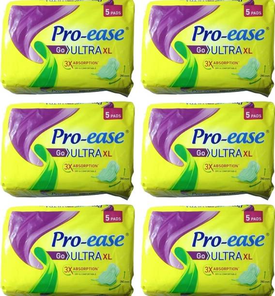 Pro-ease Go Ultra XL ( 5+5+5+5+5+5 Pads ) Sanitary Pad