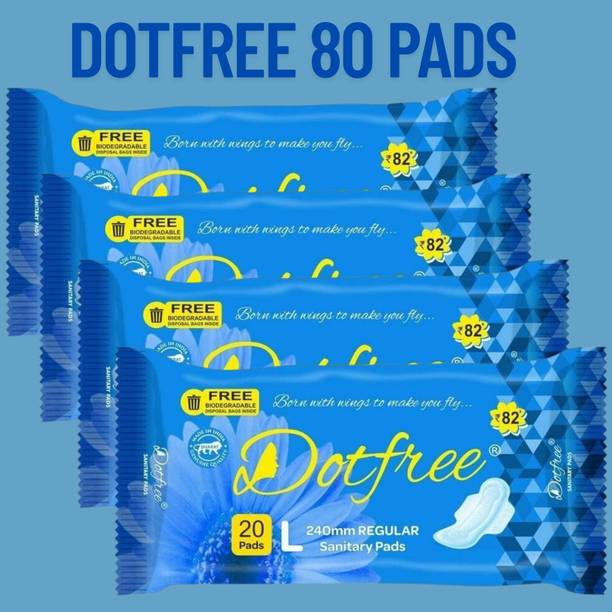 DOTFREE 100% leakage protection Sanitary Napkin Pads with Cottony-Soft Top Layer 40 Pads Sanitary Pad