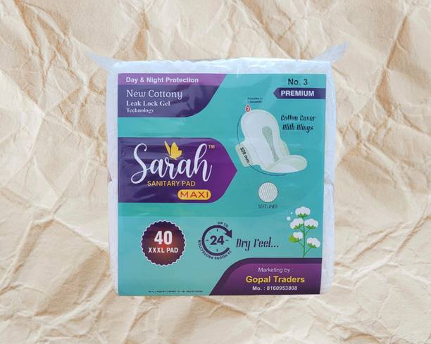 Sarah Heavy Flow with Comfort Wings, 40 pads Sanitary Pad
