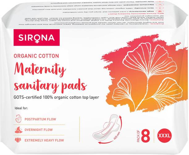 SIRONA Organic Cotton Ultra Soft Maternity Pads (XXXL) Sanitary Pad