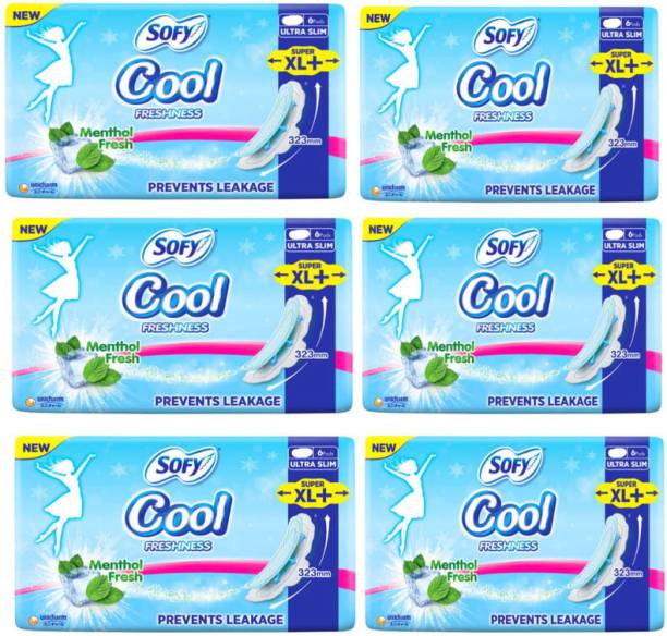 SOFY cool freshness utltra slim extra large XL 6+6+6+6+6+6 pads Sanitary Pad