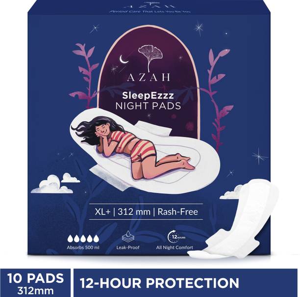 AZAH SleepEzzz Night Sanitary Pads (XL+) | 0% Leaks | Ultra Absorbent | Longer, Wider Sanitary Pad