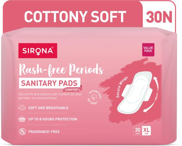 SIRONA Rash Free Ultra Comfort Soft & Breathable XL Sanitary Pad