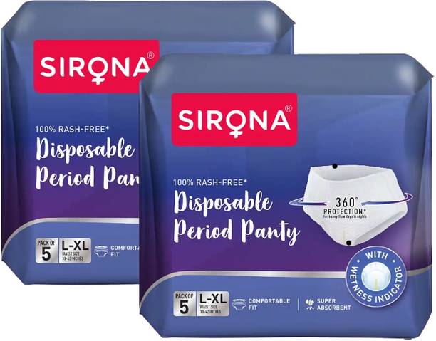 SIRONA Period Panties for Women (L-XL) Sanitary Pad