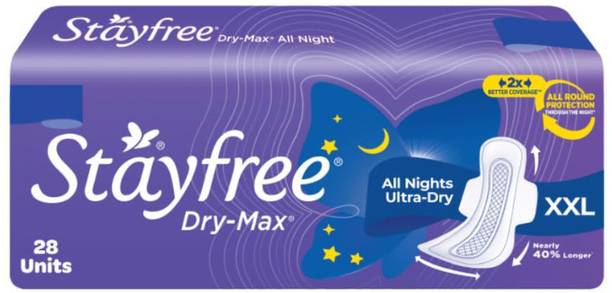 STAYFREE Dry-Max All Night XXL Wings Sanitary Pad