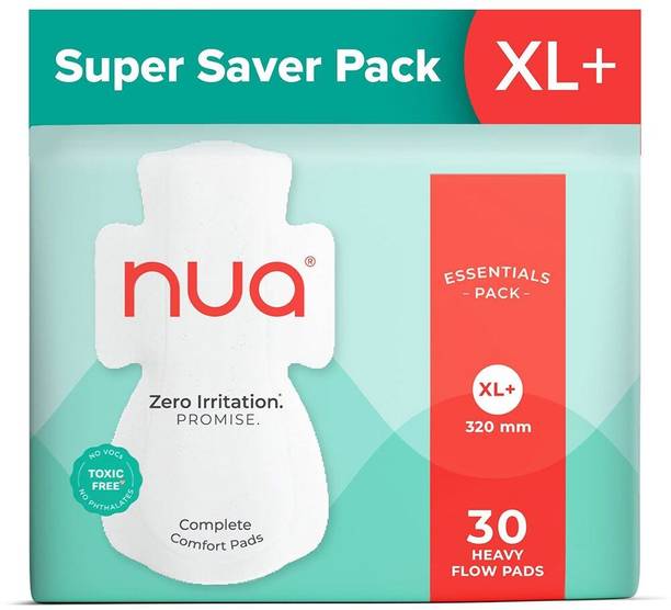 Nua Complete Comfort 30 Heavy Flow XL+ | Essentials Pack | 4X Comfort Sanitary Pad