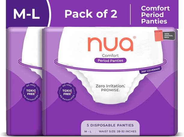 Nua Comfort Disposable Period Panties M-L | Ultra-Absorbent Sanitary Pad
