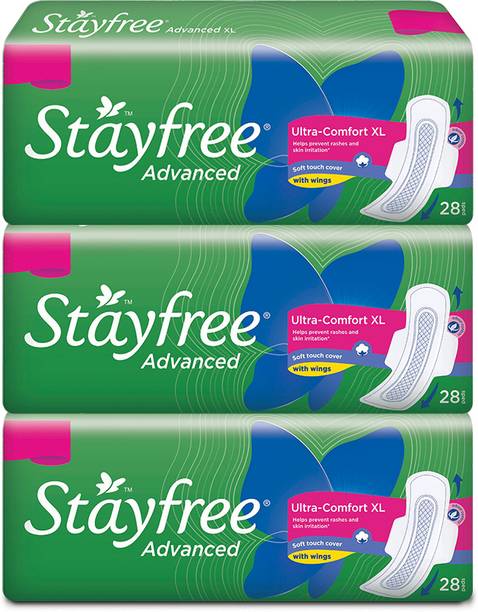 STAYFREE Advanced Ultra - Comfort Soft XL Sanitary Pad (Pack of 84) Sanitary Pad