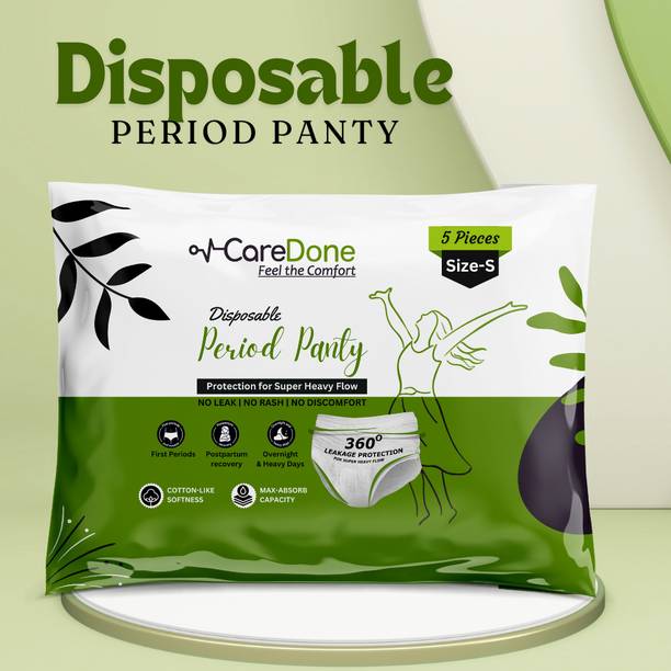 CareDone Disposable Anti-Bacterial Sanitary Period Panties for Women |Comfort High Waist Sanitary Pad