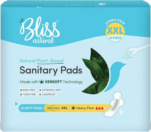 ब्लिसनेचुरल Organic Ultra Soft XXL Size For Heavy Flow | Quick Absorption & Rash Free