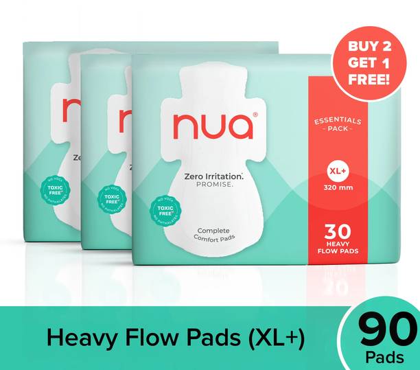 Nua Ultra Safe Heavy Flow -XL+ | SUPER SAVER PACK | Buy 2 Get 1 Free Sanitary Pad