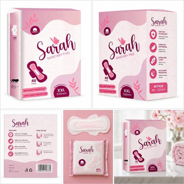 Sarah Heavy Flow Cottny XXL (Pack of 40)320mm Sanitary Pad